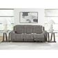 Ashley Mixed Motion Power Reclining Sofa in Shadow, , large
