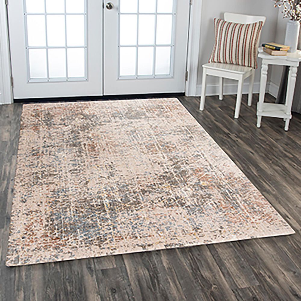 RIZZY Logan LOG733 5&#39;2&quot; x 7&#39;9&quot; Blue Area Rug, , large