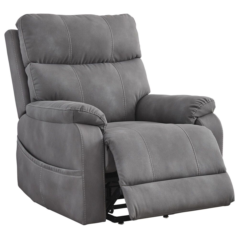 Ashley Next-Gen Durapella Power Lift Recliner in Slate, , large