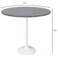 Leisuremod LeisureMod Verve Collection Modern Bar Height Table White Base with 48 Round Marble Grey Sintered Stone Top, , large