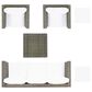 Safavieh Montclair 6-Piece Patio Living Set in Gray Brown, , large