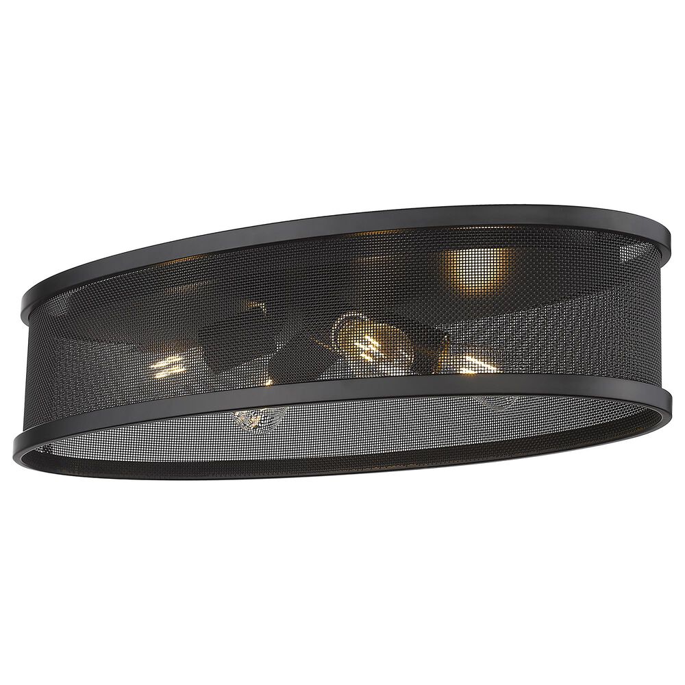 Golden Lighting Channing 24" Flush Mount in Matte Black, , large