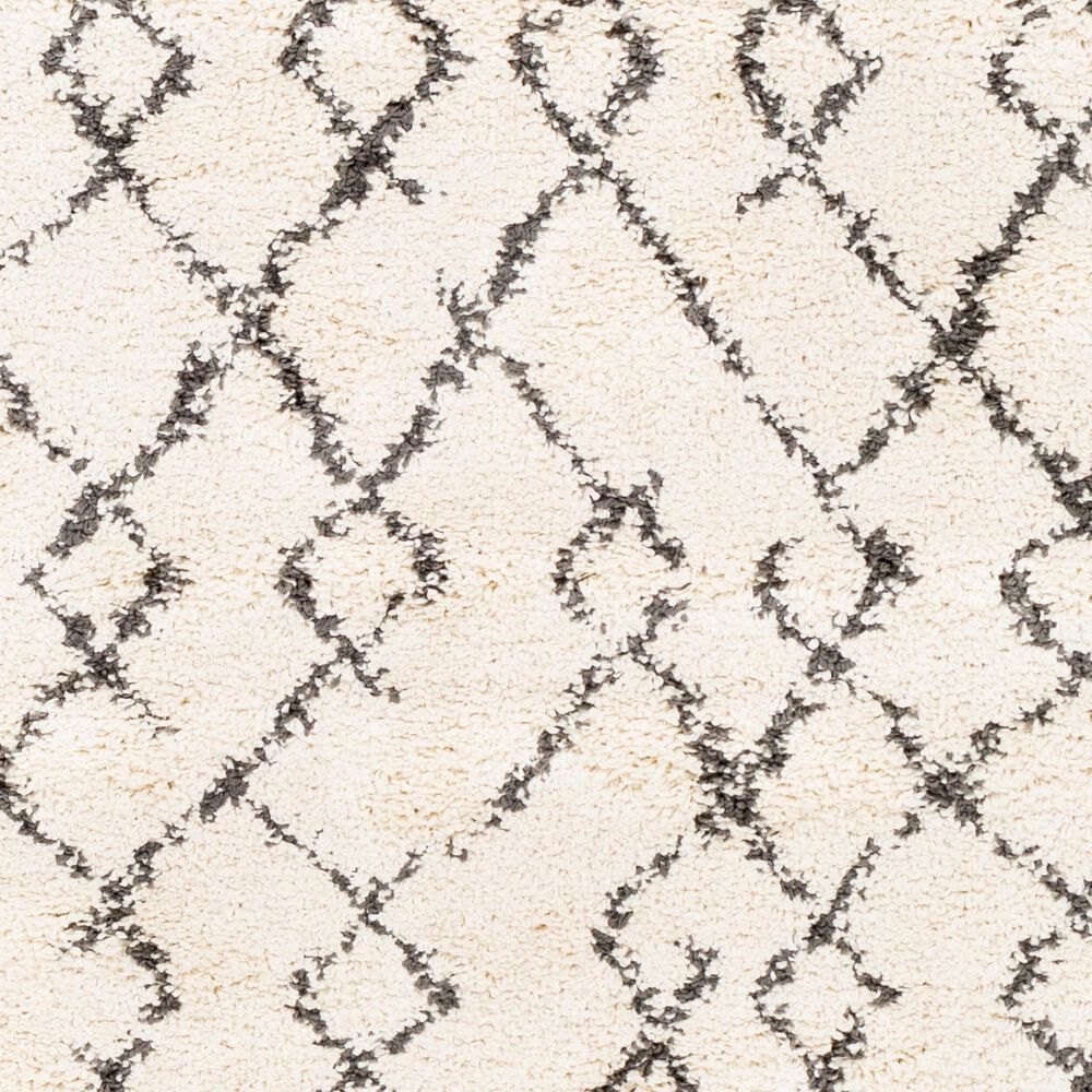 Surya Berber Shag BBE2301 2&#39;7&quot; x 7&#39;3&quot; Charcoal and Light Beige Runner, , large