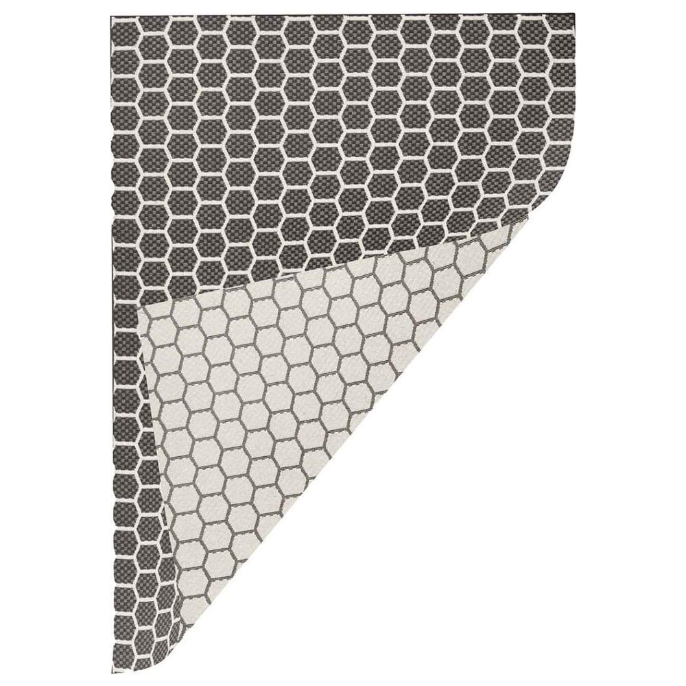 Nourison Twist Reversible 4&#39; x 6&#39; Black Indoor/Outdoor Area Rug, , large