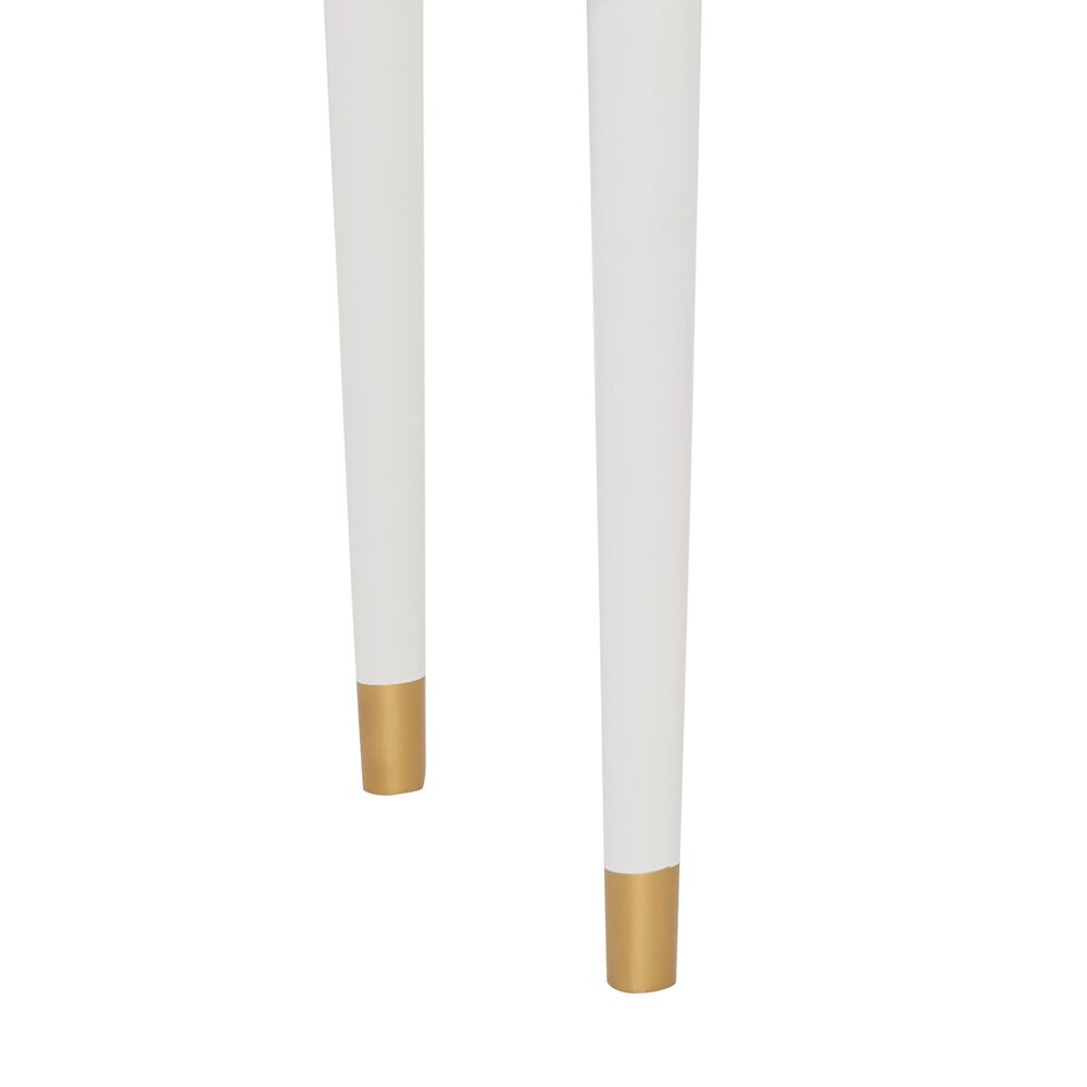 Linon Home Decor Geo Vanity with Stool in White, , large