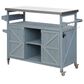 HOMLUX 50" Outdoor Kitchen Island in Grey Blue and Stainless Steel, , large