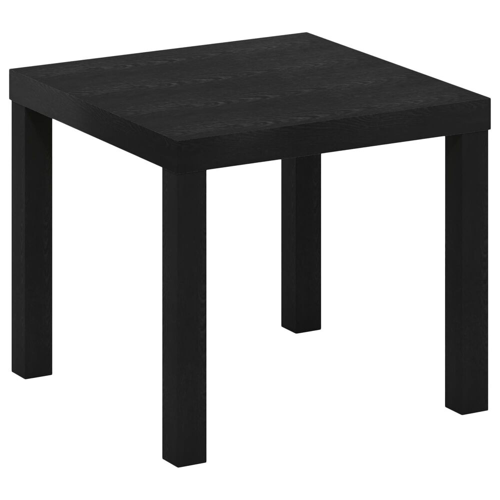 HOMLUX 20" Square Parsons Side Table in Black, , large
