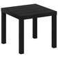 HOMLUX 20" Square Parsons Side Table in Black, , large