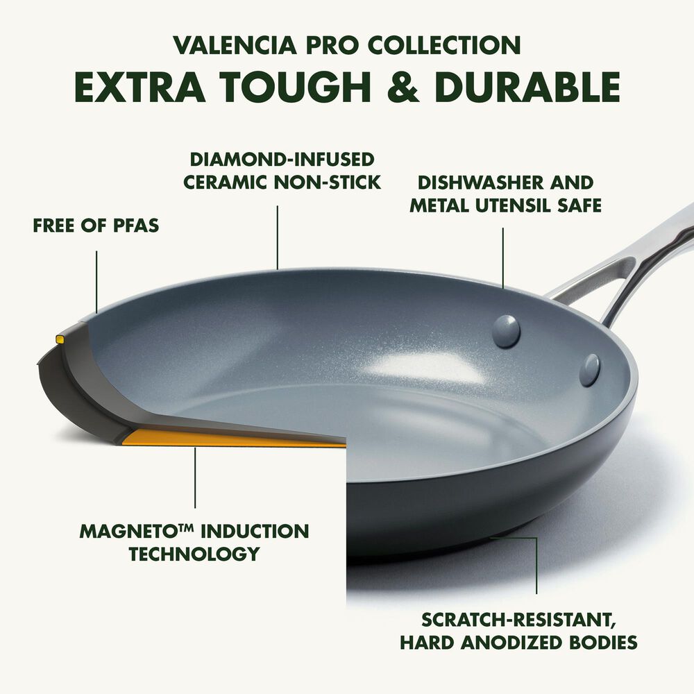 Green Pan Valencia Pro 4.5-Quart Nonstick Covered Saute Pan with Helper Handle in Grey, , large