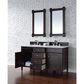James Martin Vanities Brittany 60" Double Bathroom Vanity in Burnished Mahogany with 3 cm White Zeus Quartz Top and Rectangular Sinks, , large