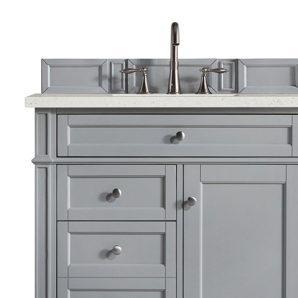 James Martin Vanities Brittany 36&quot; Single Bathroom Vanity in Urban Gray with 3 cm Lime Delight Quartz Top and Rectangular Sink, , large