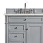James Martin Vanities Brittany 36" Single Bathroom Vanity in Urban Gray with 3 cm Lime Delight Quartz Top and Rectangular Sink, , large