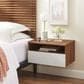 Modway Envision 1-Drawer Wall Mount Nightstand in Walnut White, , large