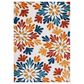 Safavieh Cabana CBN800A 6" x 9" Creme and Red Indoor/Outdoor Area Performance Rug, , large