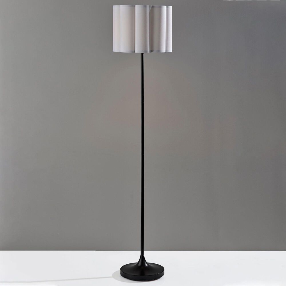 Adesso Elodie Floor Lamp in Black, , large