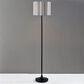 Adesso Elodie Floor Lamp in Black, , large