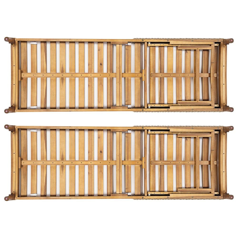Hearth and Haven Outdoor Chaise Lounge in Beige (Set of 2), , large