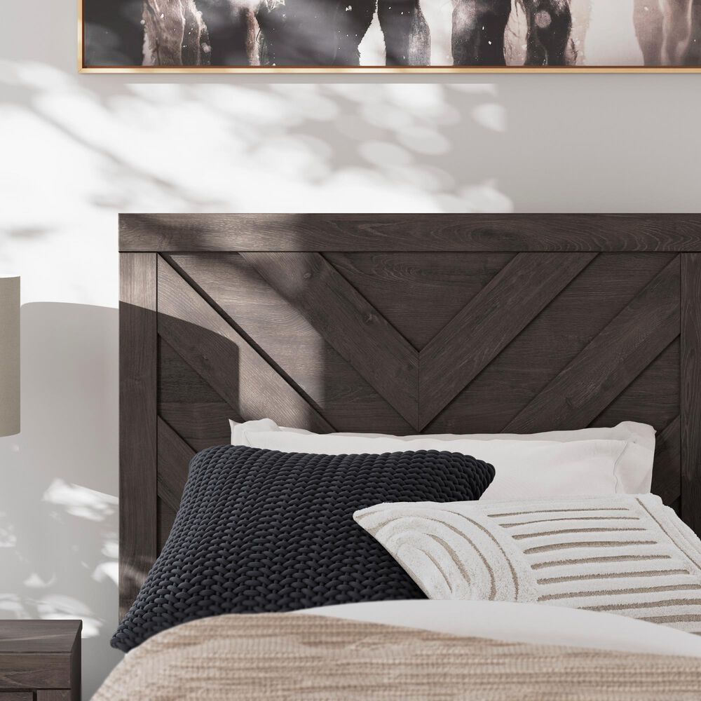 Ashley Prendonea Twin Panel Bed in Dark Charcoal, , large