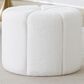 LumiSource Daisy Upholstered Ottoman in White, , large