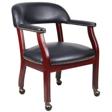 Regal Co. Captain"s Chair in Black with Casters, , large