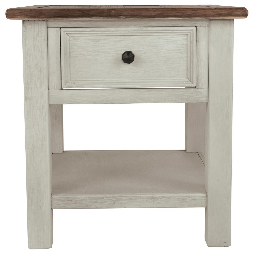 Ashley Bolanburg End Table in Weathered Oak and Antique White, , large