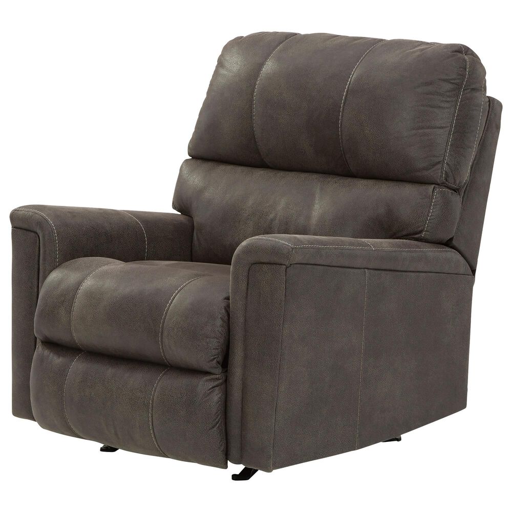 Ashley Navi Rocker Recliner in Smoke, , large