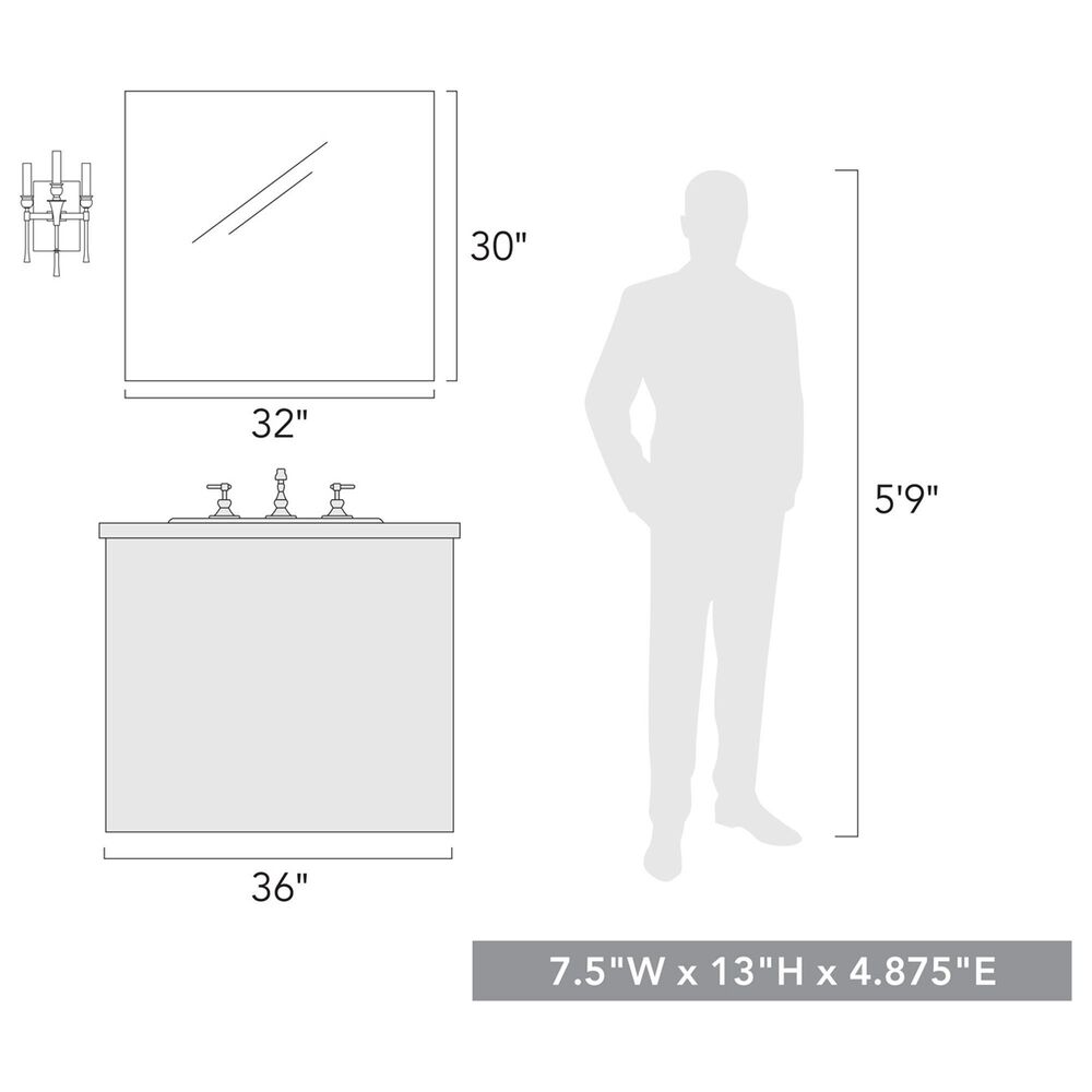 Golden Lighting Landon 3-Light Wall Sconce in Matte Black, , large