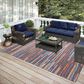 Dalyn Rug Company Sedona Striped 3" x 5" Denim Indoor/Outdoor Area Performance Rug, , large