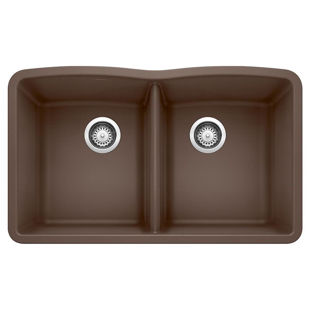 Blanco Diamond 32" Equal Double Bowl Kitchen Sink in Cafe, , large