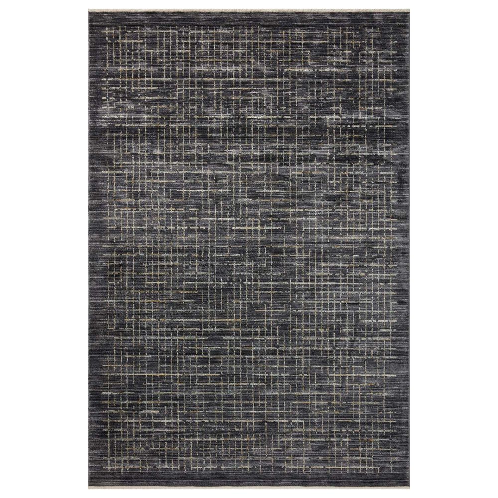 Loloi Soho 5"3" x 7"9" Onyx and Silver Area Rug, , large