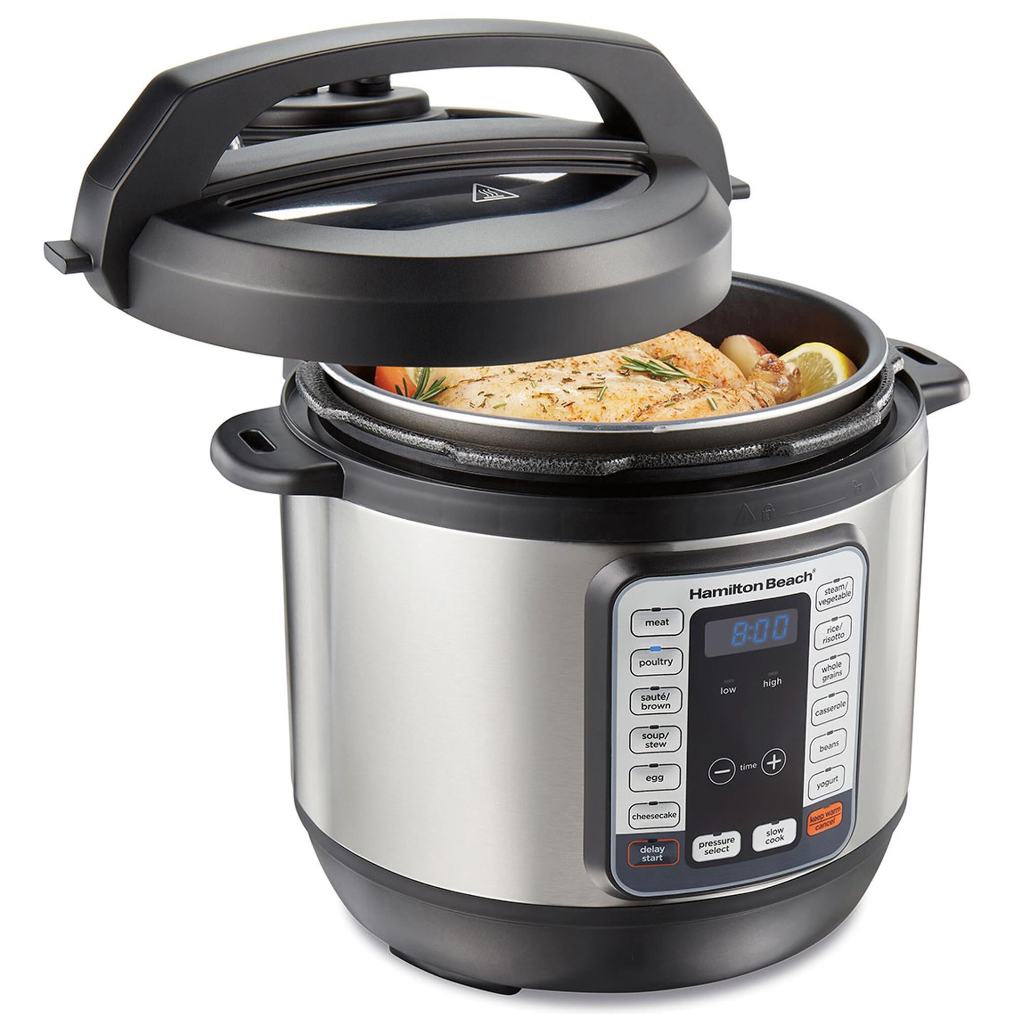 8 qt pressure top cooker stainless steel