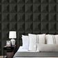 NextWall Quadrant Geo 216" x 27" Peel and Stick Wallpaper in Blacksmith, , large
