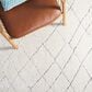 Safavieh Martha Stewart Lucia Shag MSR0727F 4" x 6" Light Grey and White Area Rug, , large