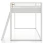 Furniture of America Haven Twin Loft Bed in White and Gold, , large