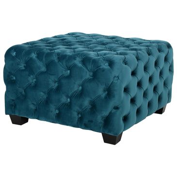 Noble House Gracelynn Ottoman in Dark Teal, , large