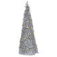 The Gerson Company 6" Shaggy Tinsel Pop-Up Tree in Silver, , large