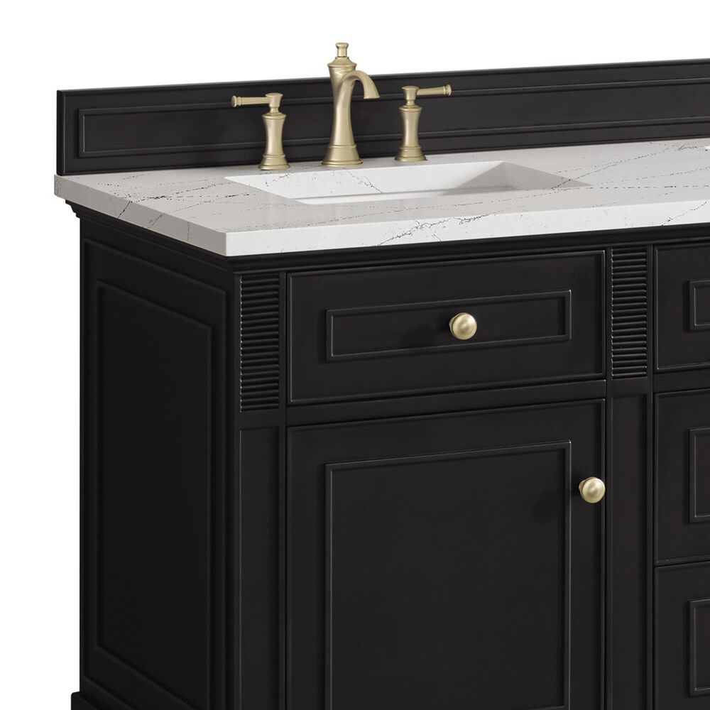 James Martin Vanities Lorelai 60&quot; Double Vanity in Black Onyx with 3 cm Ethereal Noctis Quartz Top, , large