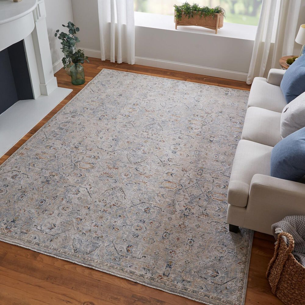 Feizy Pasha 39M6F 6&#39;6&quot; x 9&#39;6&quot; Ivory and Multicolor Area Rug, , large