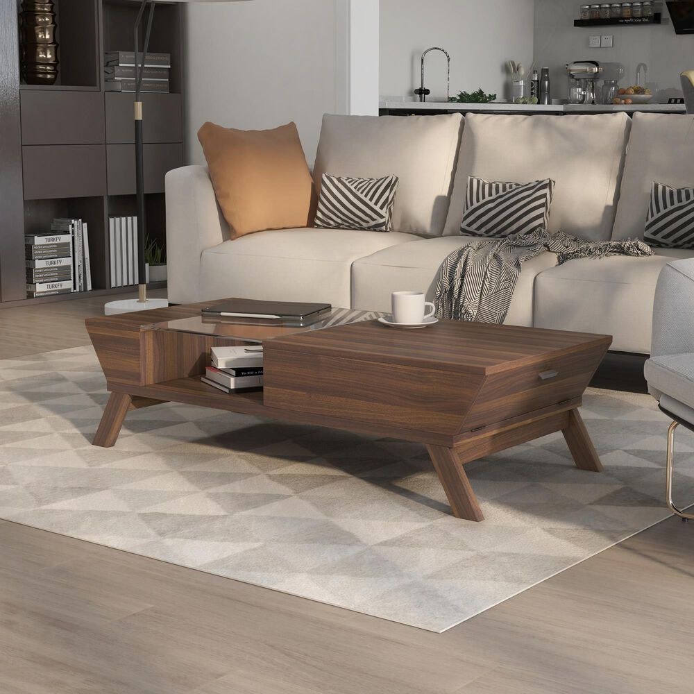Furniture of America Parrish Coffee Table in Walnut, , large