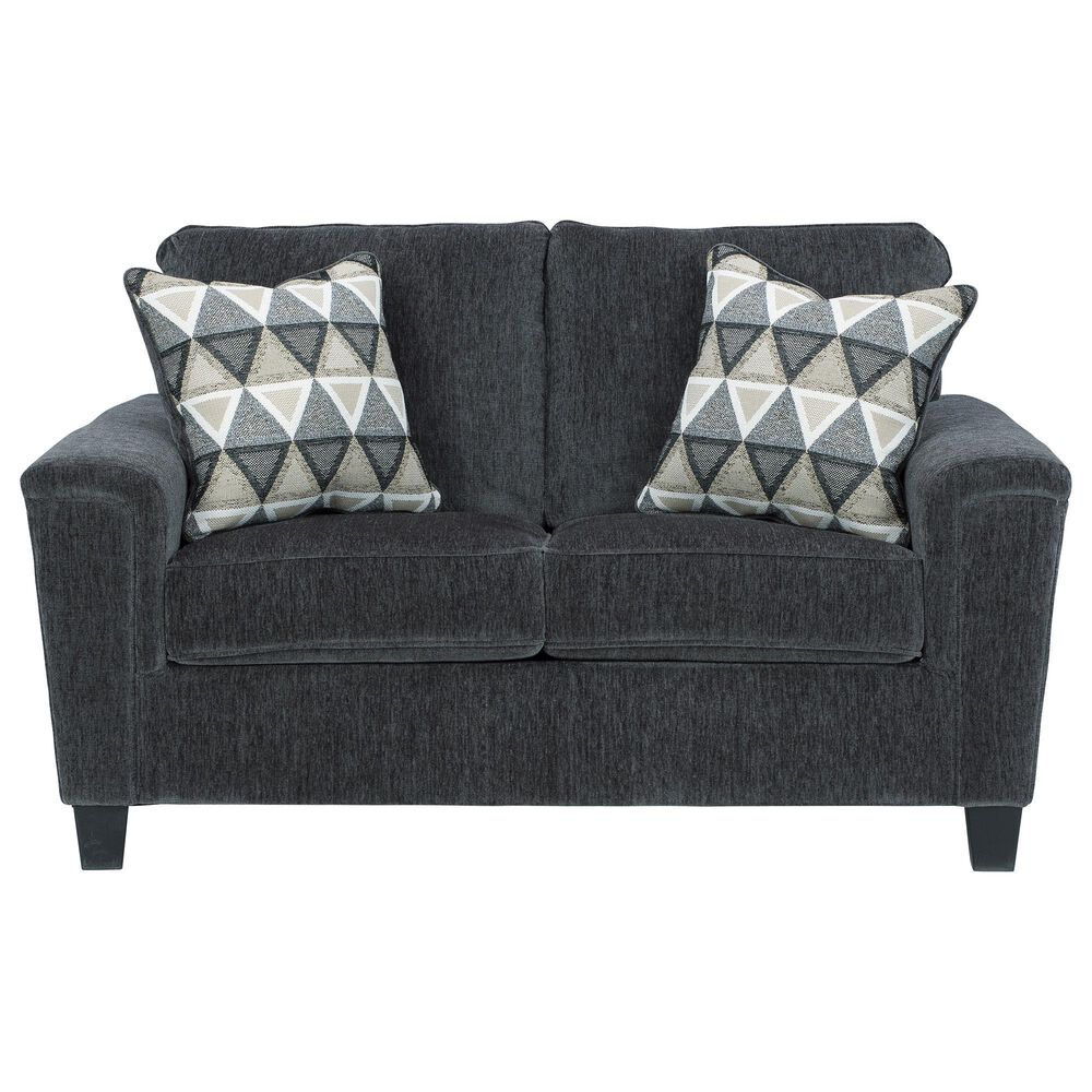 Ashley Abinger Stationary Sofa and Loveseat Set in Smoke, , large