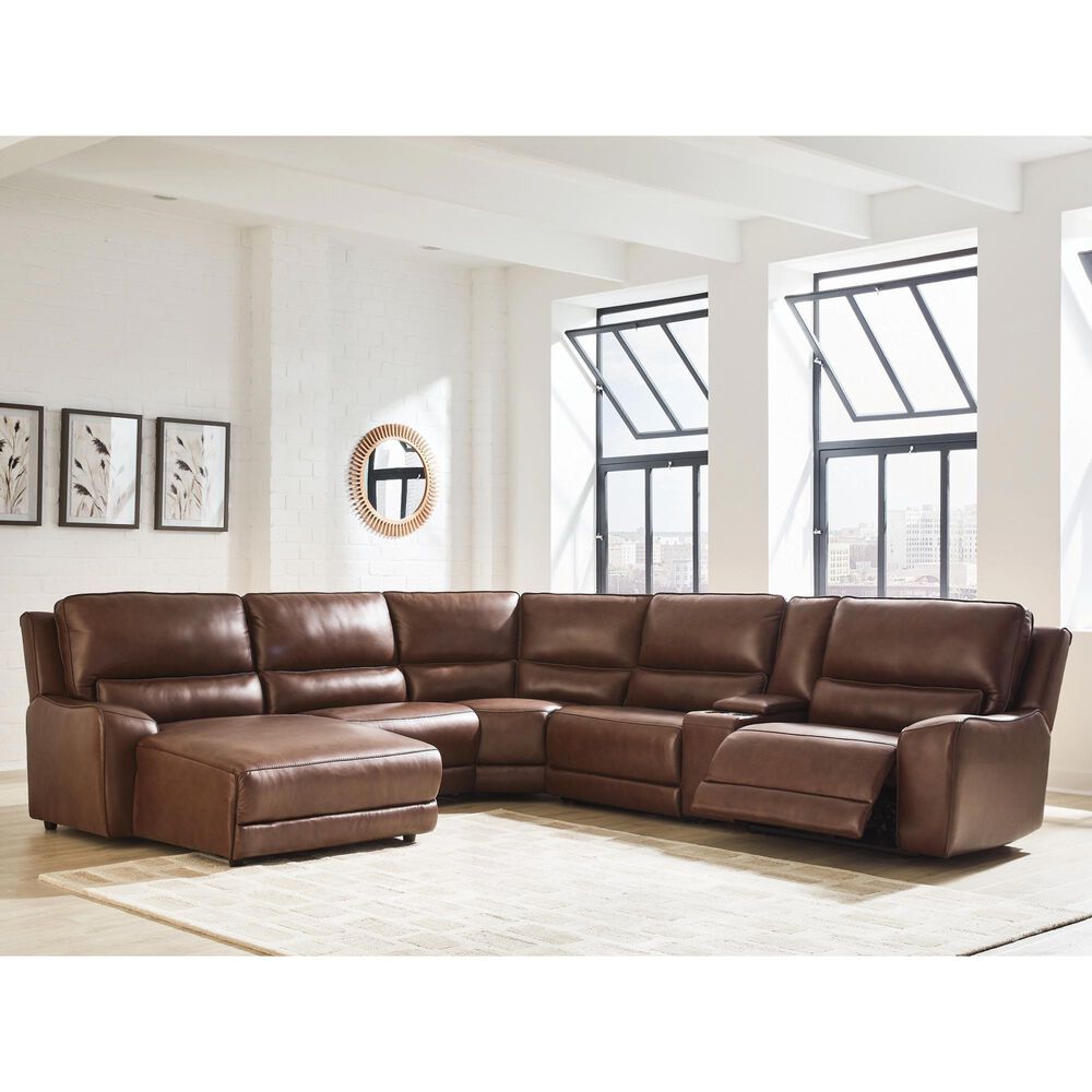 Ashley DeepWakes 6-Piece Power Left-Facing Reclining Sectional with Chaise in Canyon, , large