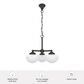 Hunter Saddle Creek 3-Light Chandelier with White Shade in Noble Bronze, , large