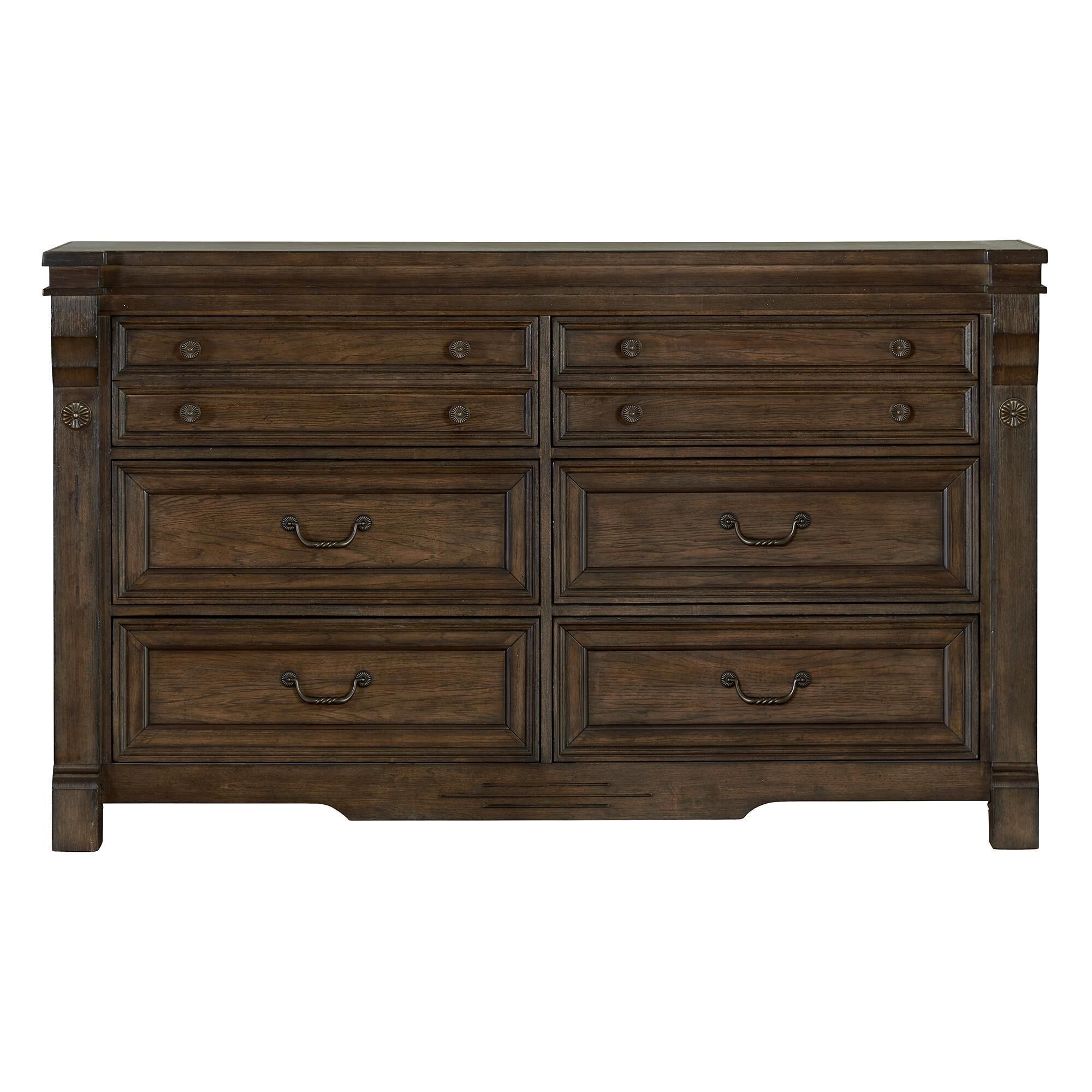 Sasha Lee Grand Teton Dresser and Mirror in Warm Brown Oak