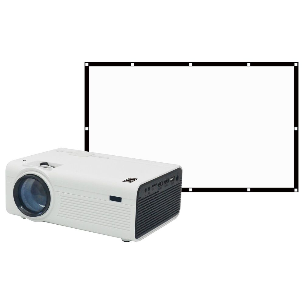 RCA Bluetooth Home Theater Projector, Bundled with Fold Up Screen, , large