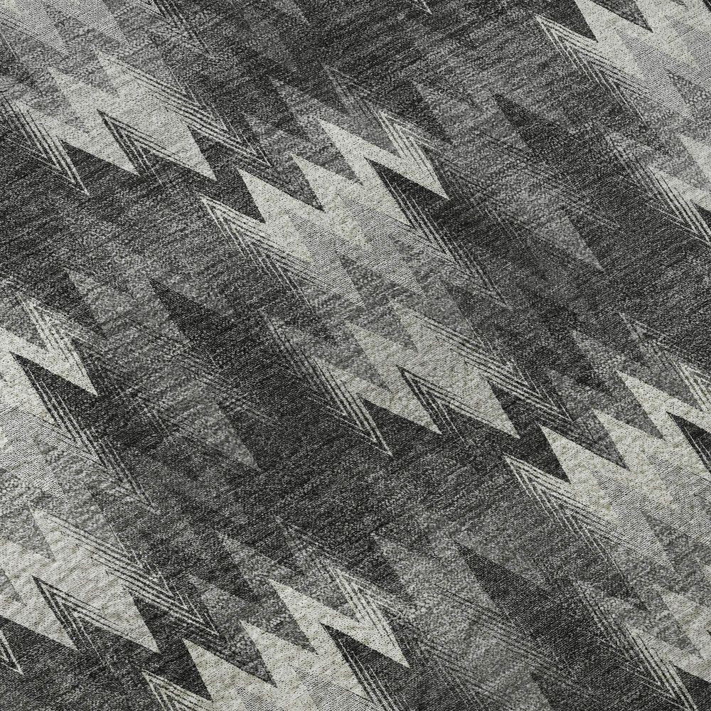 Dalyn Rug Company Soft Essentials Chevron Black 8' Round Area Rug, , large