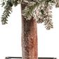 The Gerson Company 6" Pre-Lit Artificial Flocked Alpine with White Lights in Green, , large