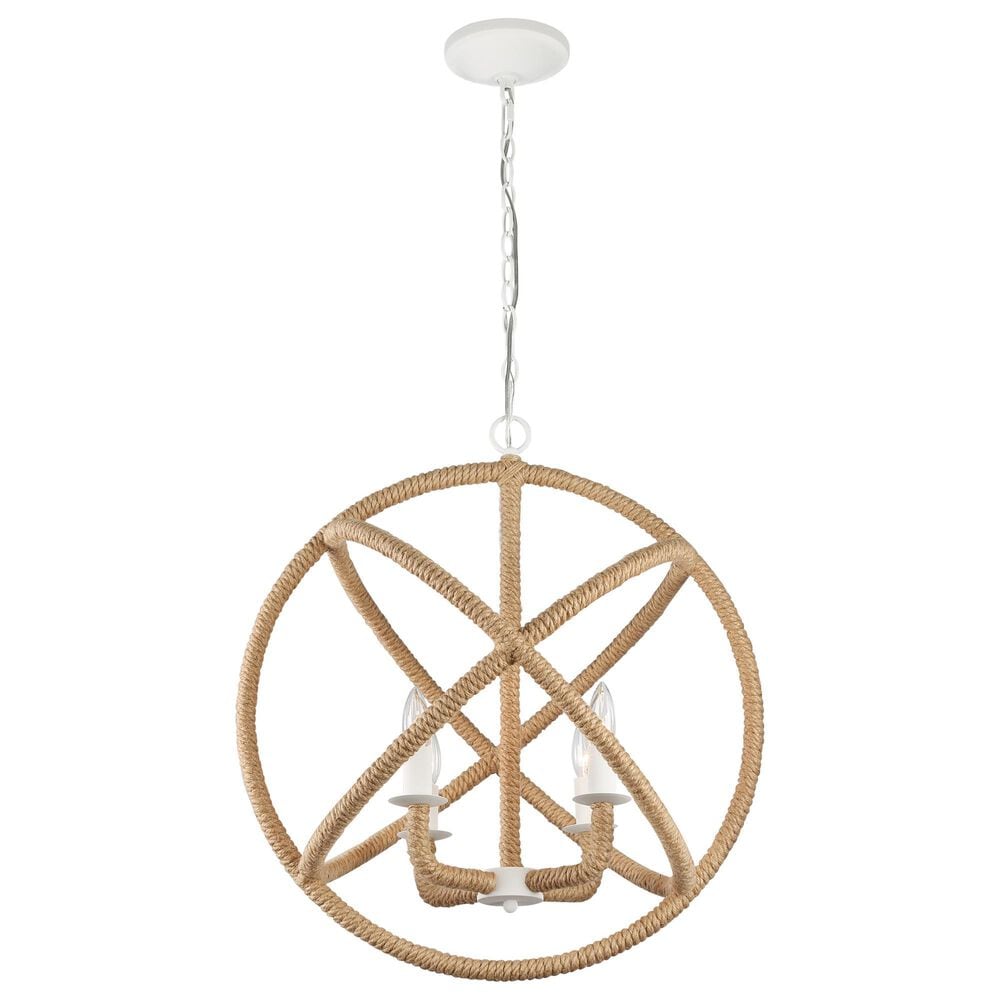 Golden Lighting Marina 4-Light Chandelier in Natural White, , large