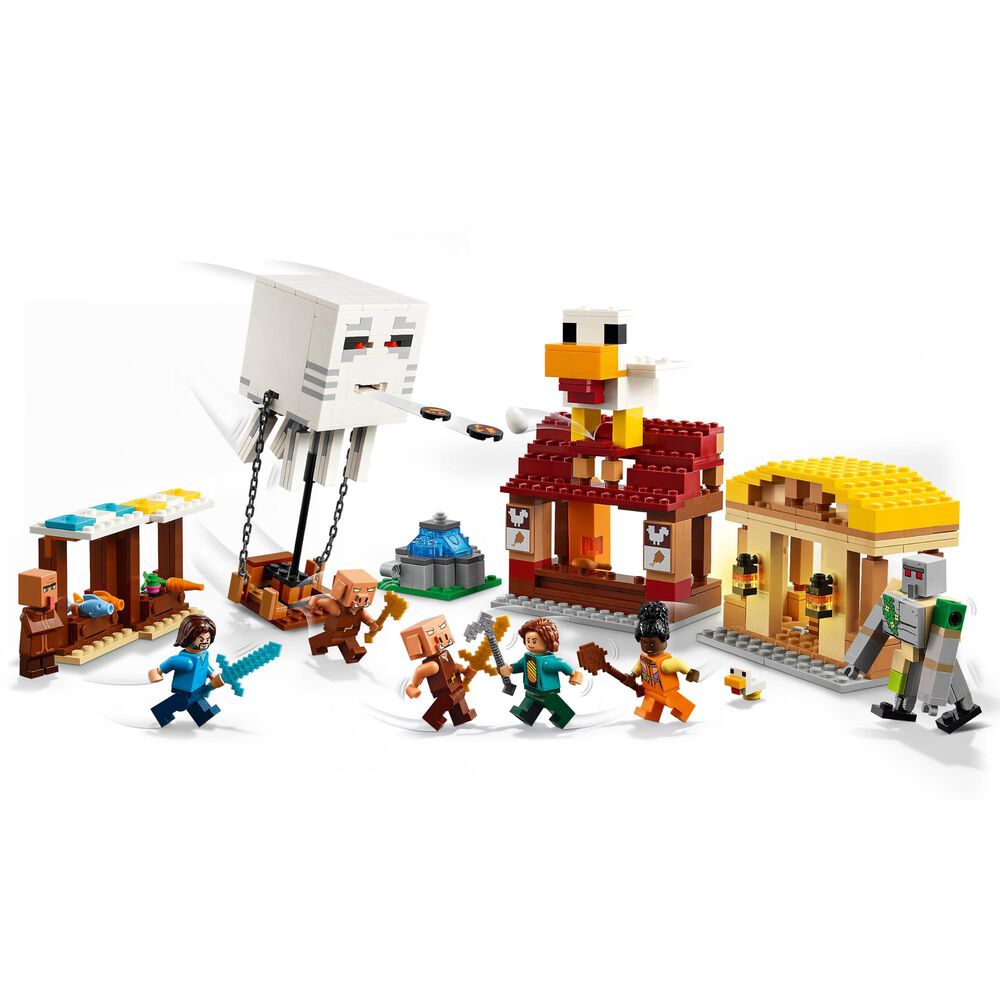 LEGO Minecraft The Ghast Balloon Village Attack Building Set in Multicolor, , large