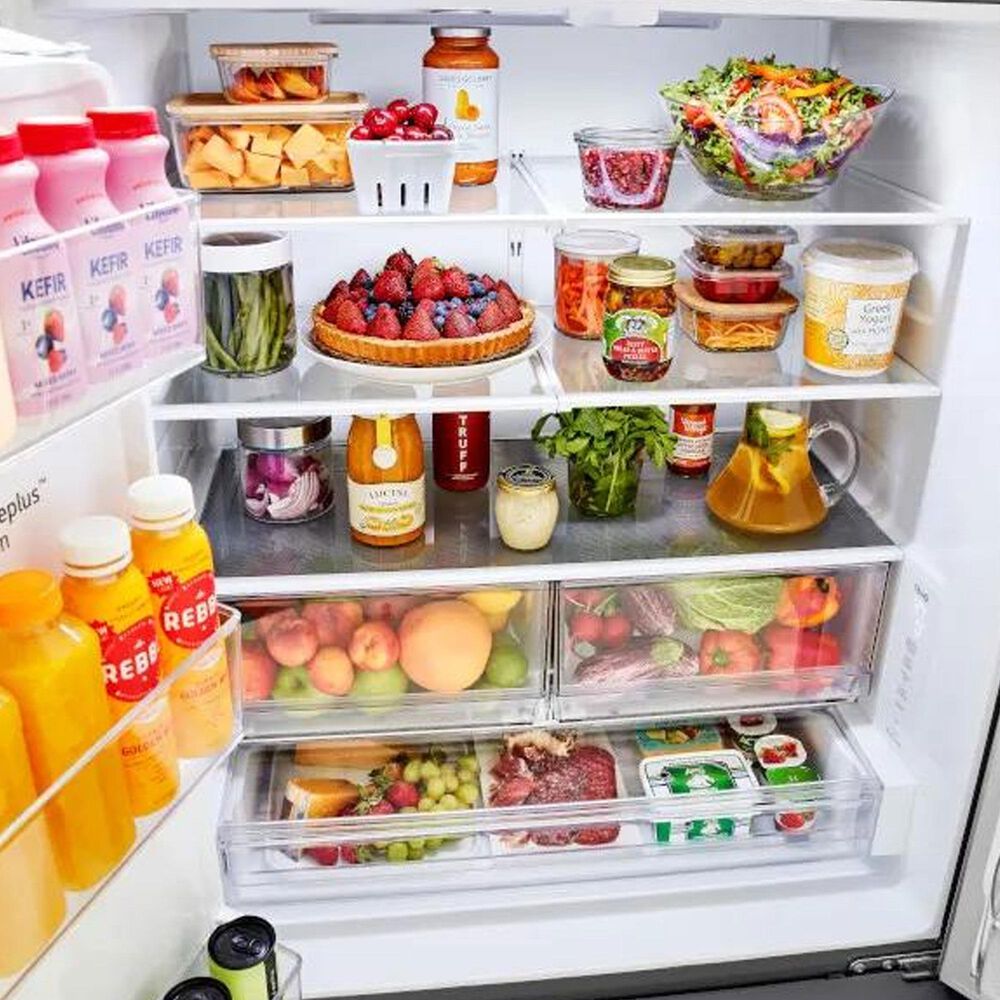 LG 25.5 Cu. Ft. 3-Door French Door Refrigerator with Ice and Water Dispenser in Noble Steel, , large