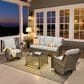 HOMLUX 5-Piece Grey Wicker Patio Set in Grey, , large